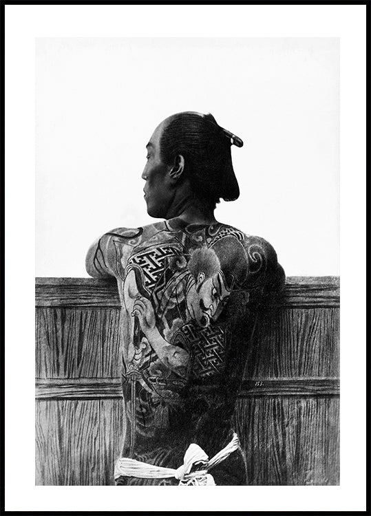Man With Tattoo By Kusakabe Kimbei Poster - Posterbox.dk
