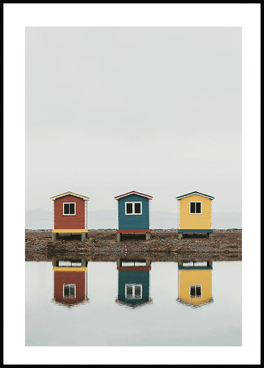 Three Cute Building in Cavendish, Canada Poster - Posterbox.dk