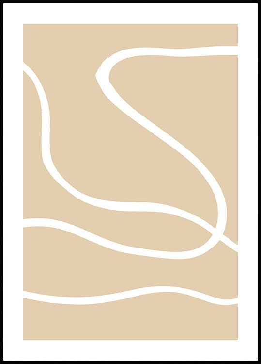 Beige Lines 01 Poster