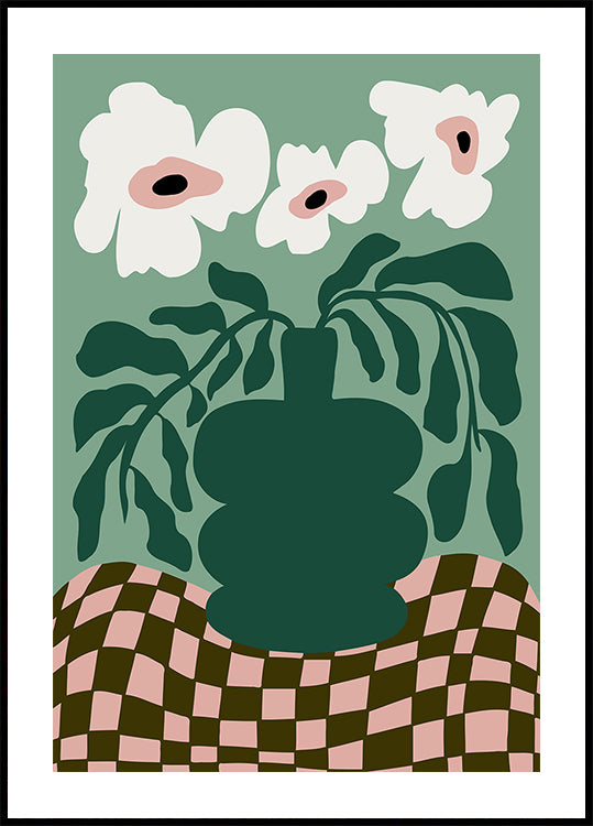 Bold Blossom Pottery Poster