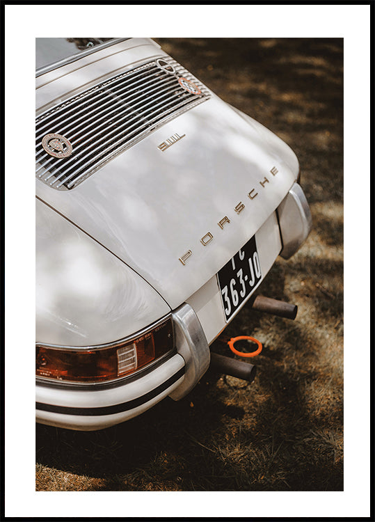 White Porsche 911 Poster - Posterbox.dk