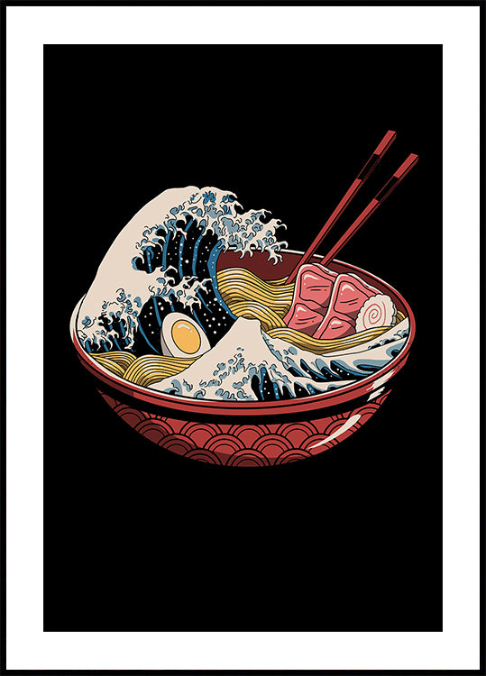 Great Ramen Wave Poster