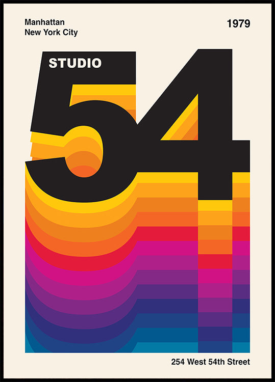 Studio 54 Retro Design Poster
