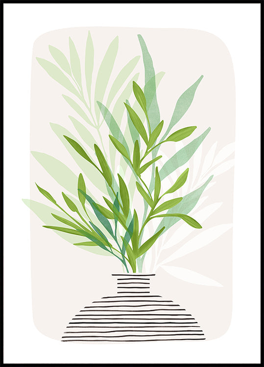 Painted Olive Branch Still Life Poster