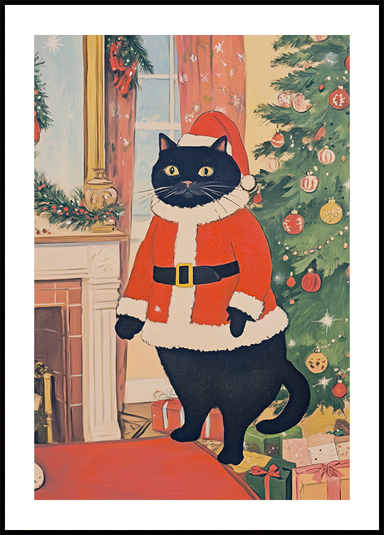 Christmas Cat Poster