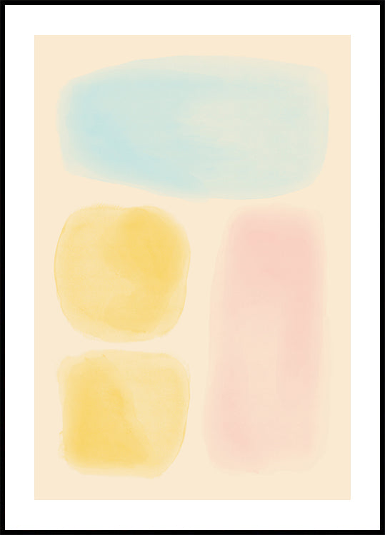 Pastel Watercolor Shapes Poster