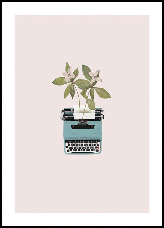 Botanical typewriter Poster