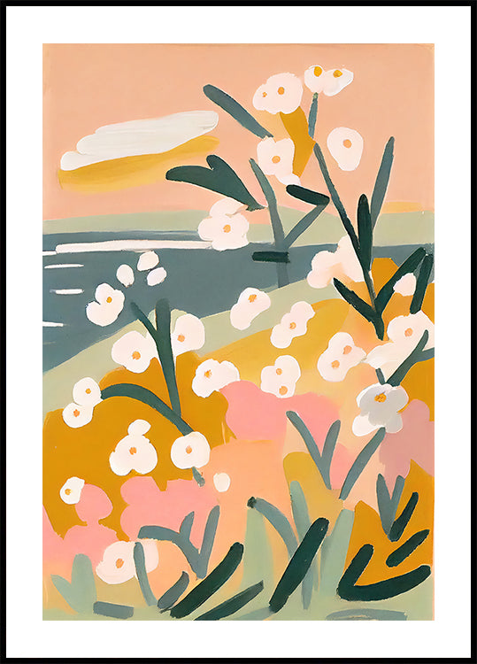 Petals by the Shore Poster