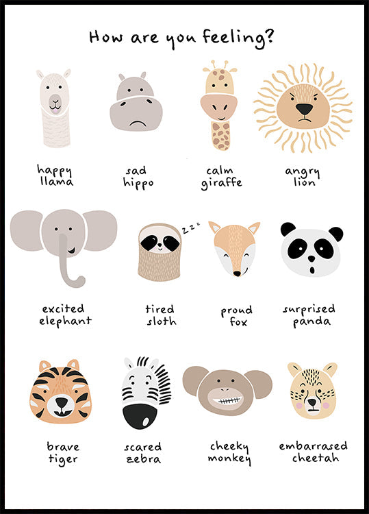 Children's calming meditation emotions print 1 Poster