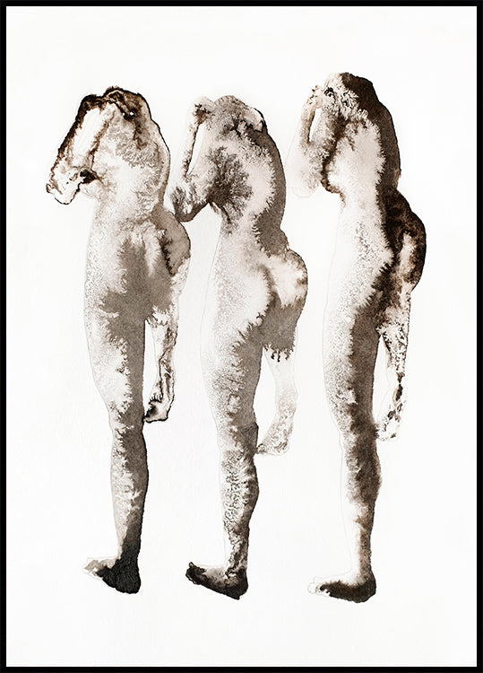 Figure Study 3x (after Muybridge)