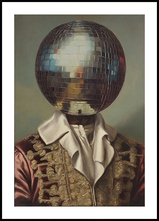 DiscoHead King / Altered Collage Art Poster