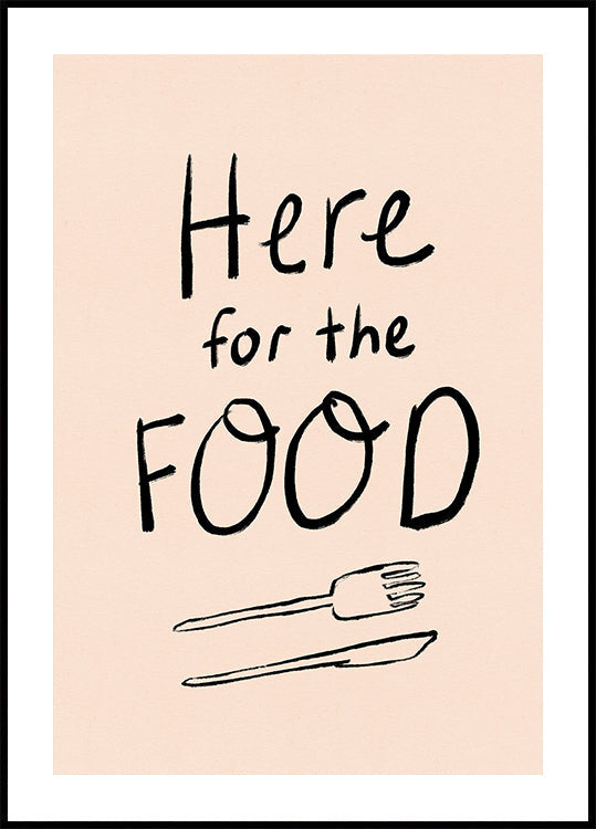 Here for the Food Typography Poster