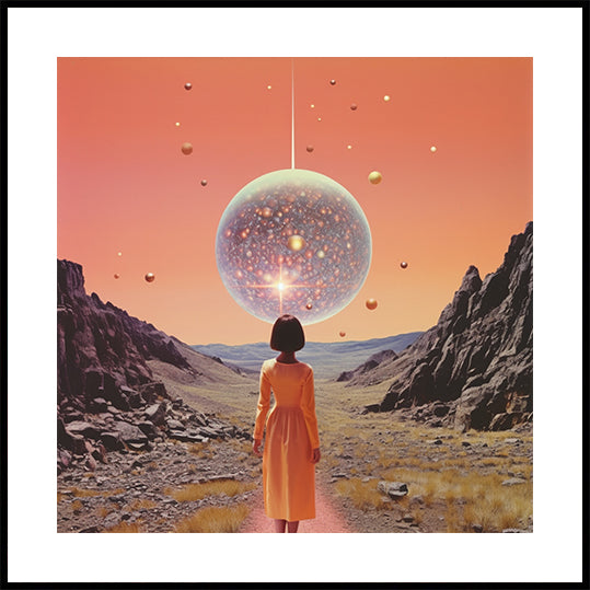 A Space Disco Collage Art Poster