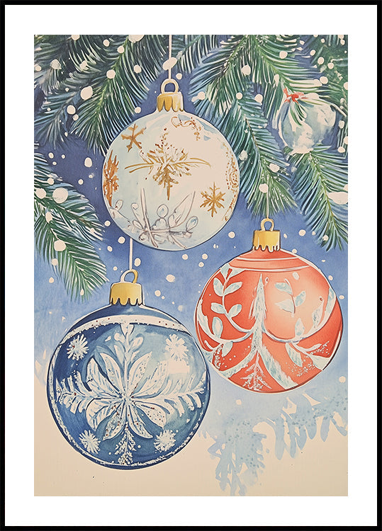 Christmas Ornaments II Poster