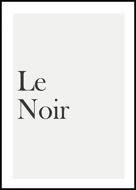 Le Noir Poster - Posterbox.no