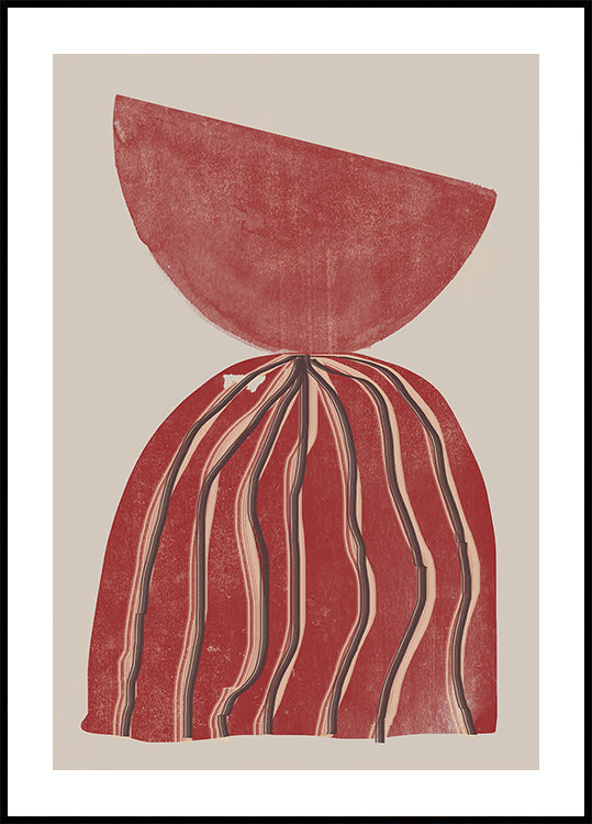 Crimson Silhouette Poster