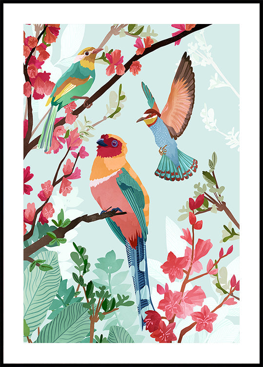 Birds of Summer Poster
