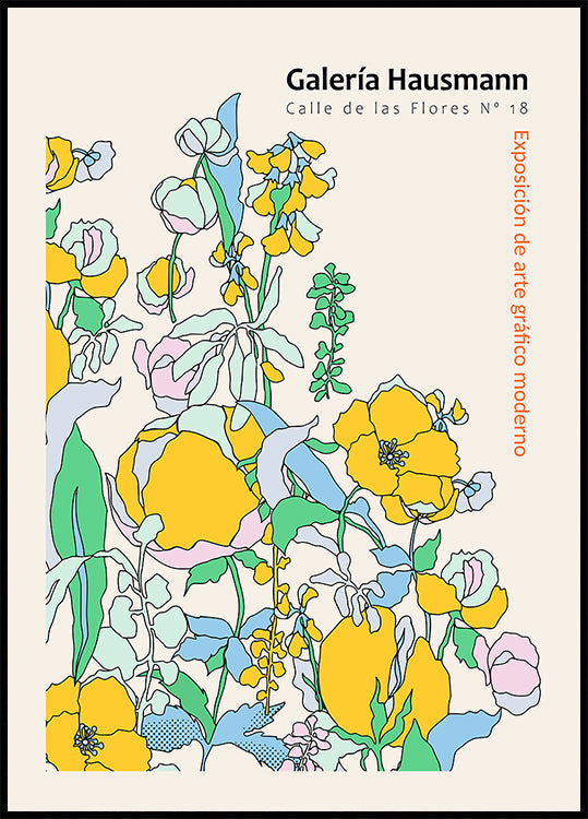 Exhibition of modern graphic art Madrid Poster