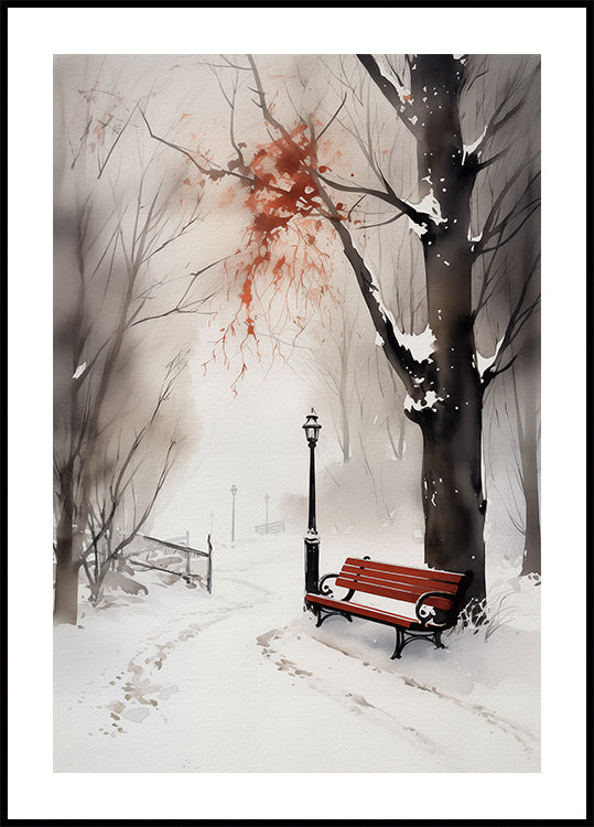 The Red Bench Poster
