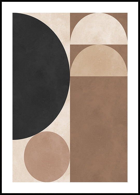 Brown geometry 6 Poster