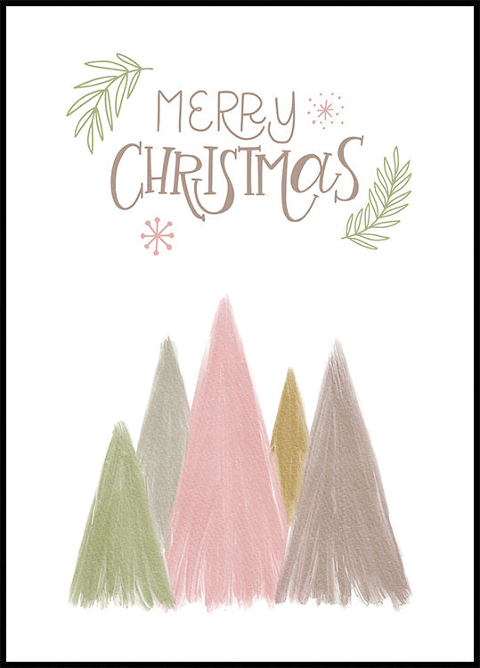 Merry Christmas Trees 1 Poster
