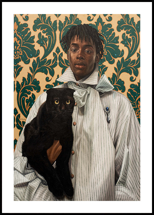 Gentleman with Cat Poster