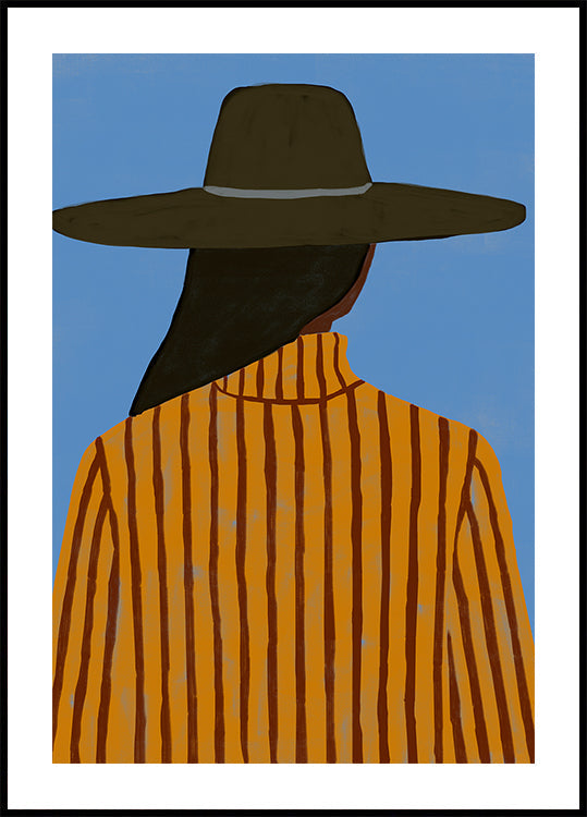 Modern Woman with Hat Poster