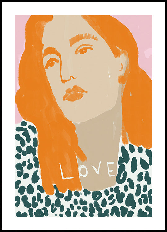 Portrait of a Woman with Orange Hair Poster