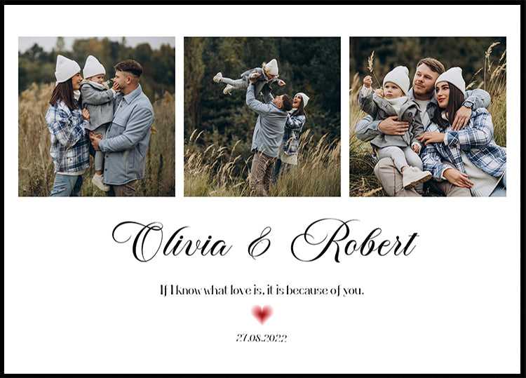 Our Love Family Photo Collage Poster