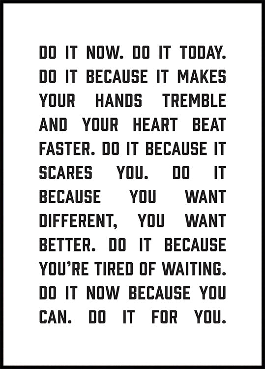 Do It Now Poster