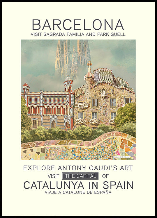 Barcelona print Poster