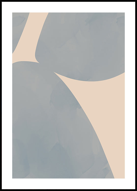 Curved Balance, Abstract Shapes Poster