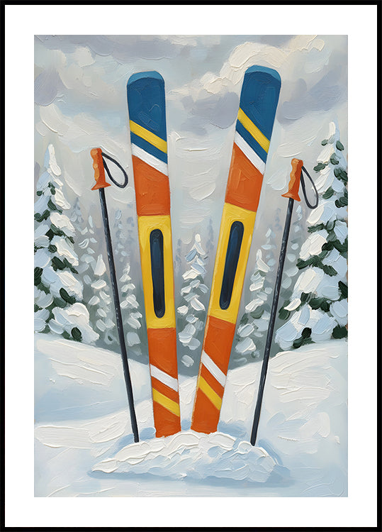 Skiing Gear Poster