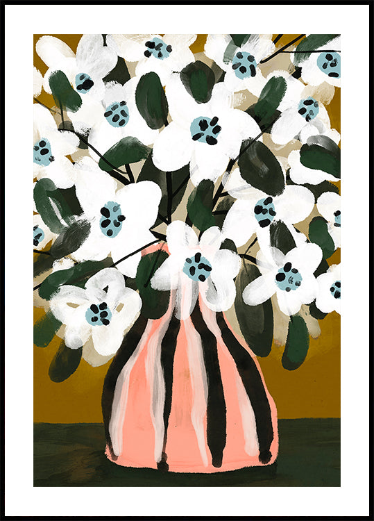 Blooming Stripes Poster