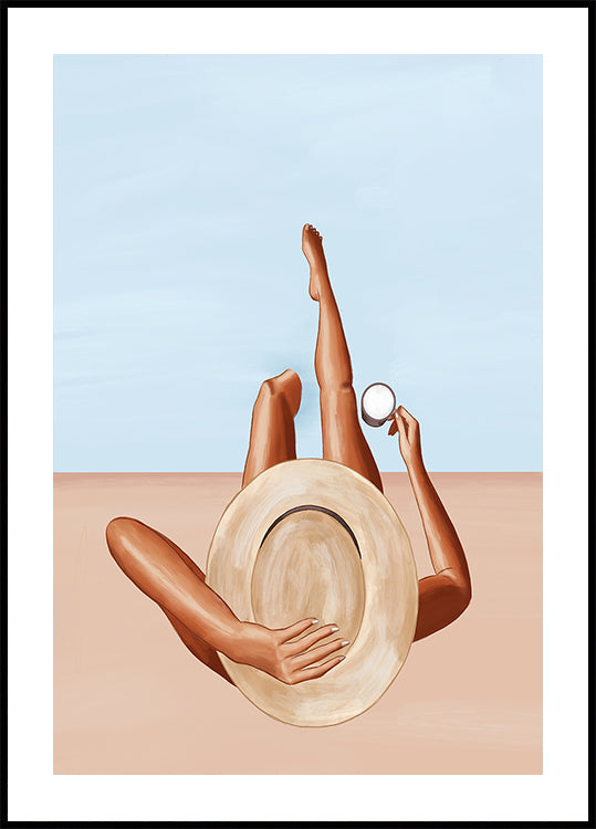 Poolside Girl Poster