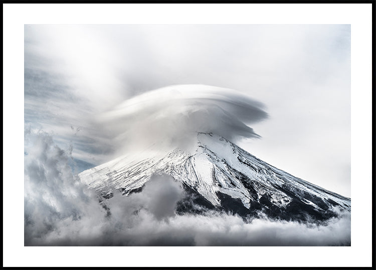 Umbrella cloud fuji Poster