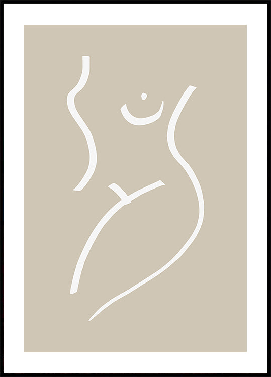 Body Sketch Sand Poster