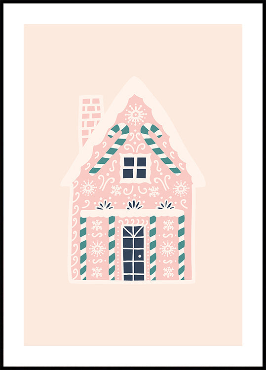 Christmas Gingerbread House Poster