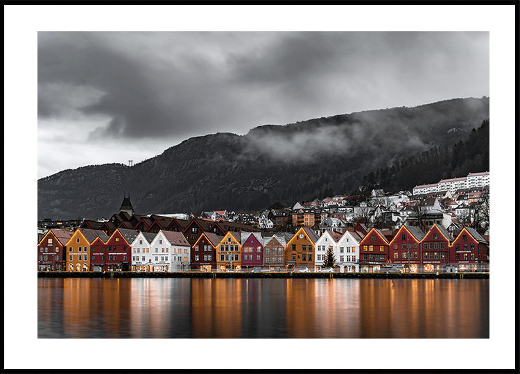 View of Bryggen, Norway Poster - Posterbox.dk