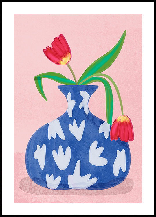 Tulip in vase Poster