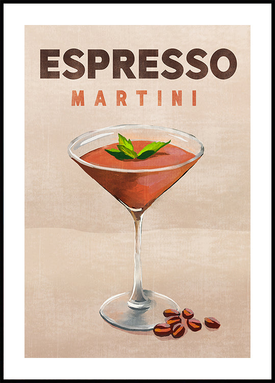 Espresso Martini Cocktail Bar Decor Poster