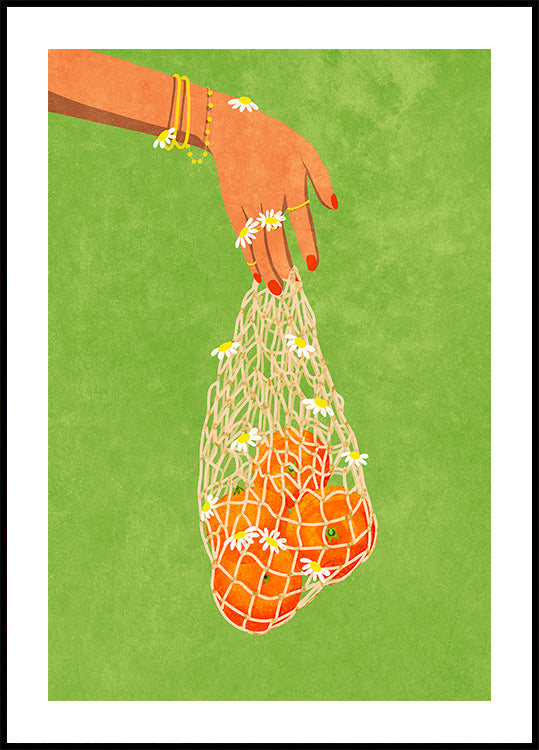 Fresh Oranges Poster