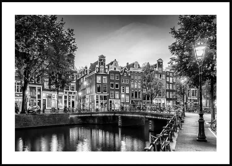 AMSTERDAM Idyllic impression from Single - Monochrome Poster