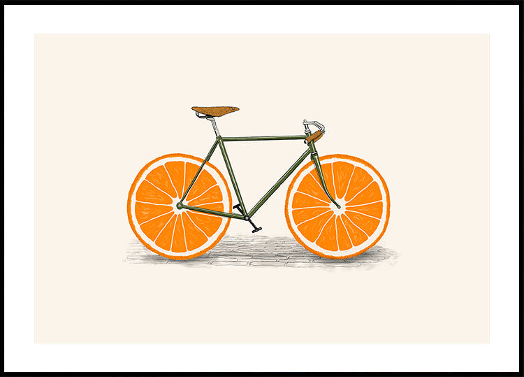 Orange Wheels Poster