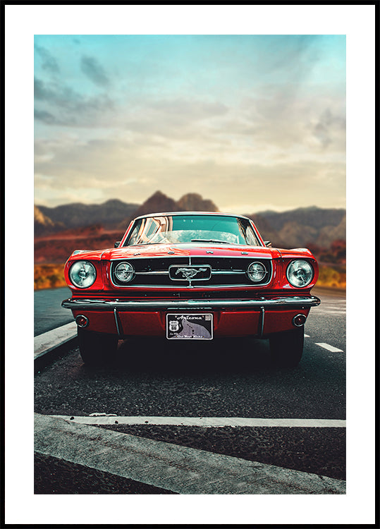 Vintage Car Love Poster