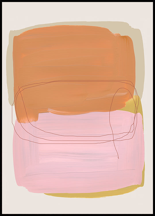 Abstract Brush Strokes 121 Poster