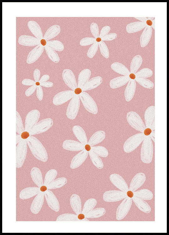 Little White Flowers Poster - Posterbox.dk