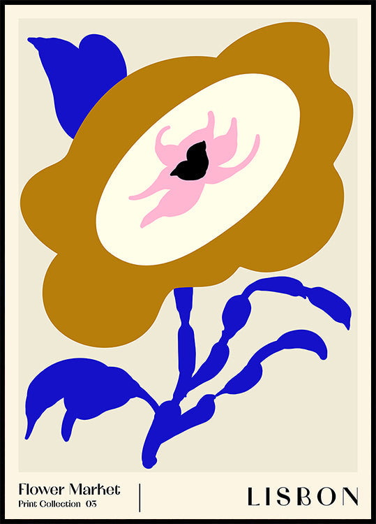 Flower Market. Lisbon Poster