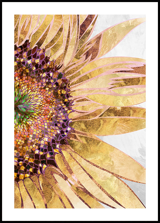 Golden sunflower Poster