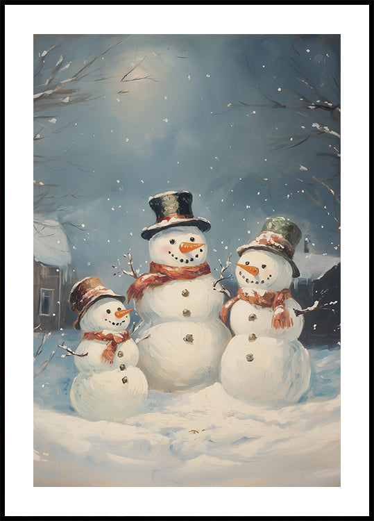 Snowman Family Poster